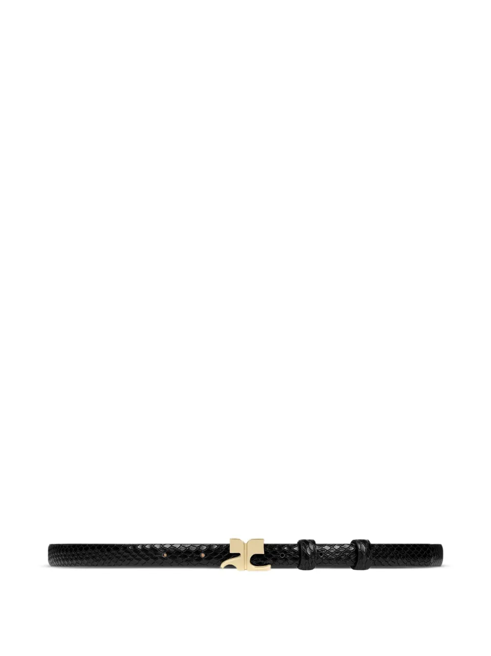 Courrèges Viper Leather Belt In Black