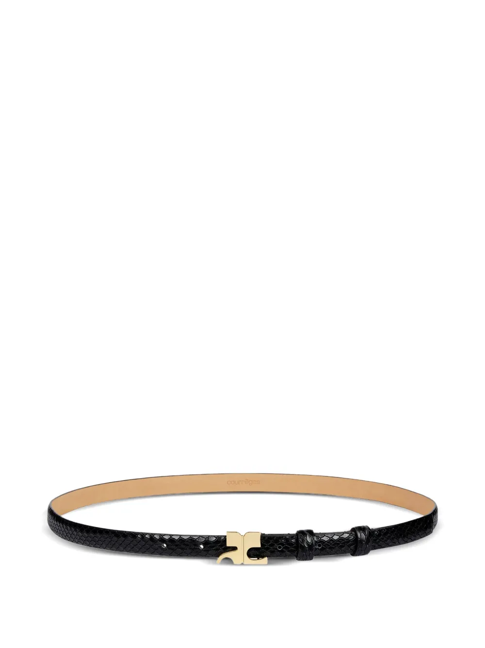 Courrèges Viper leather belt | Black | Image 1
