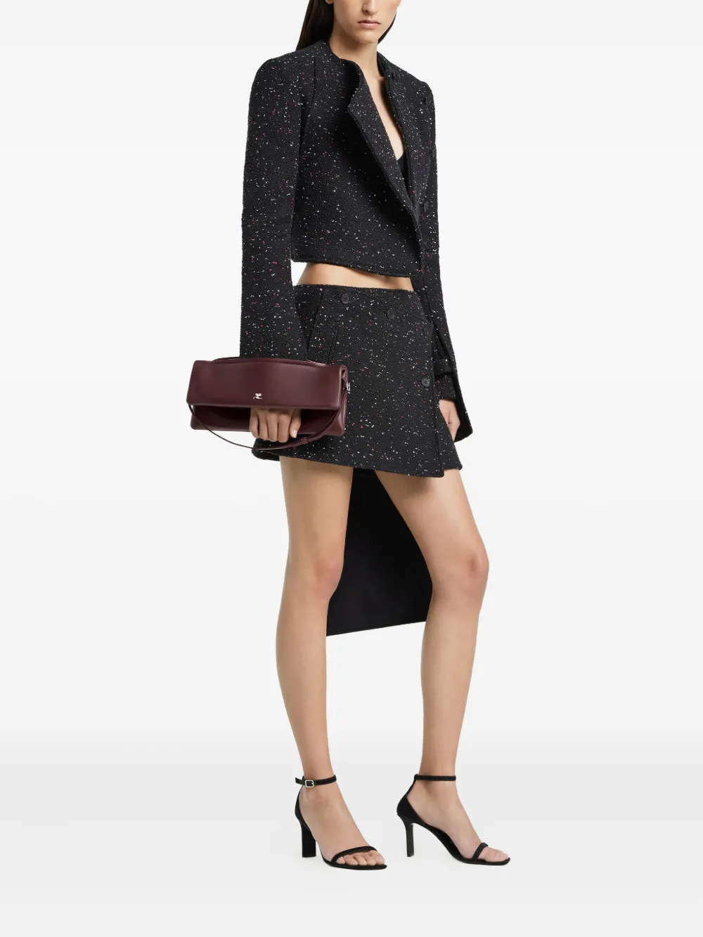 Courrèges Flap Clutch Bag In Red