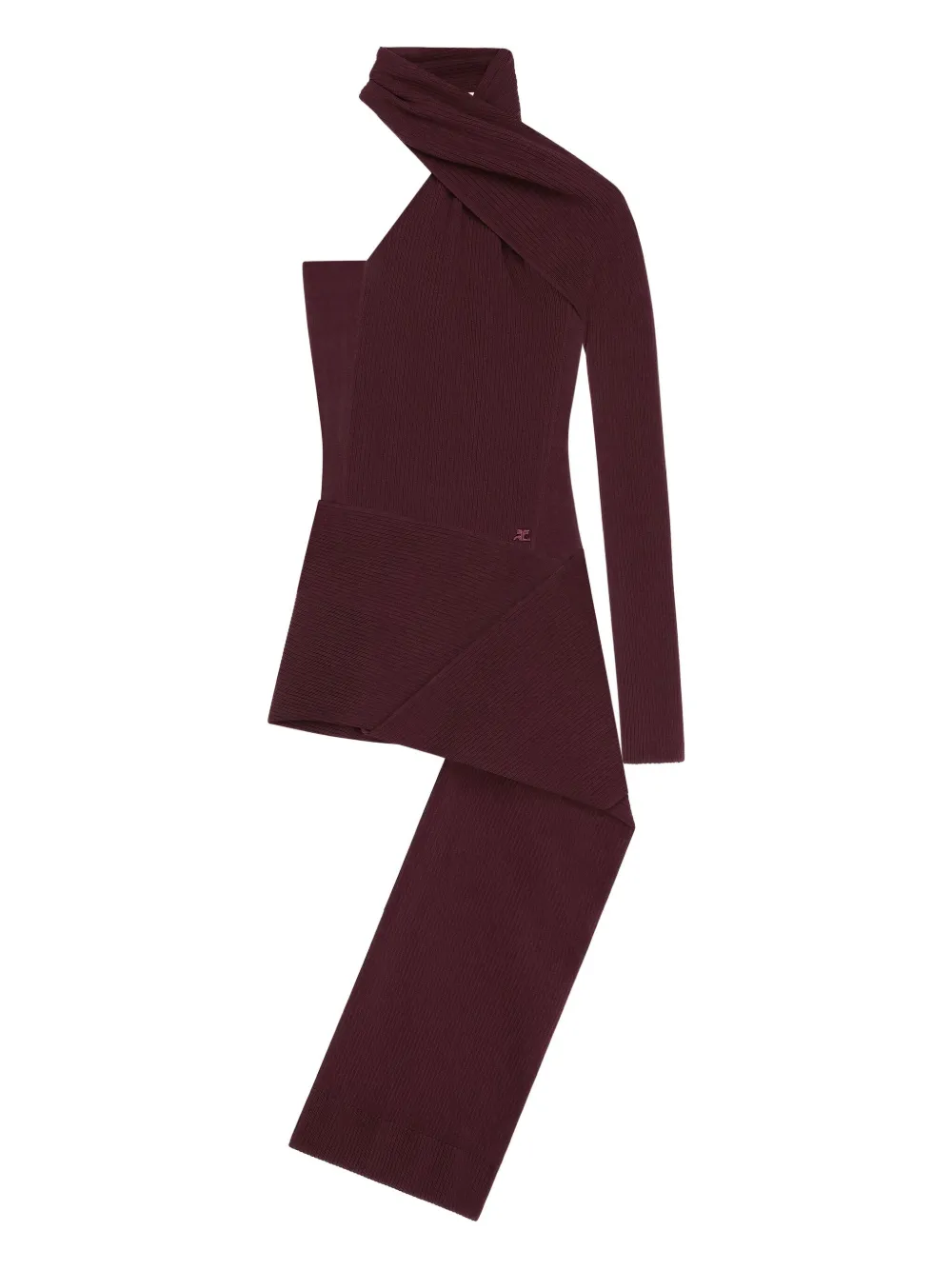 Courrèges One-shoulder Mini Dress In Red