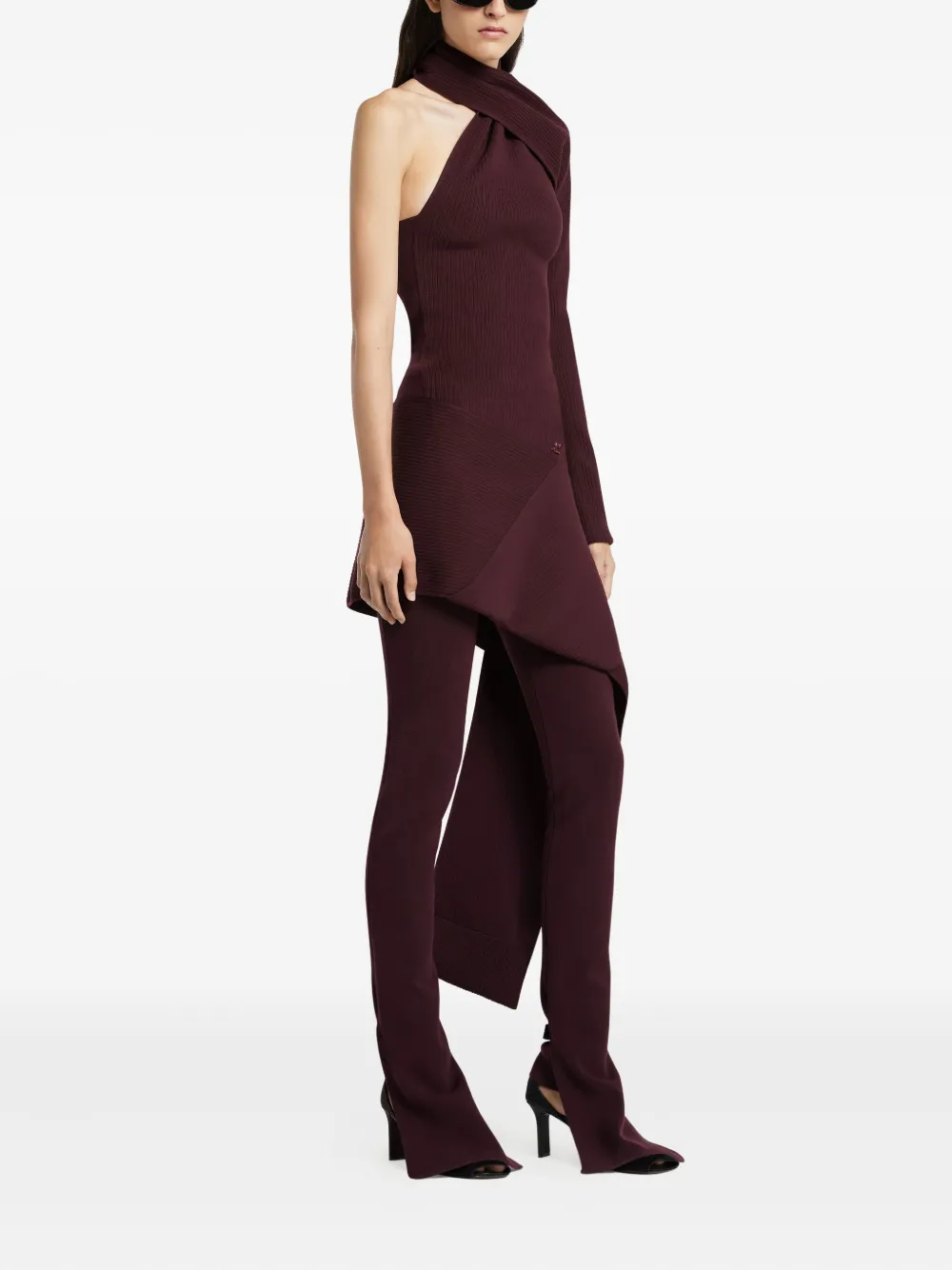 Courrèges Asymmetrische mini-jurk Rood