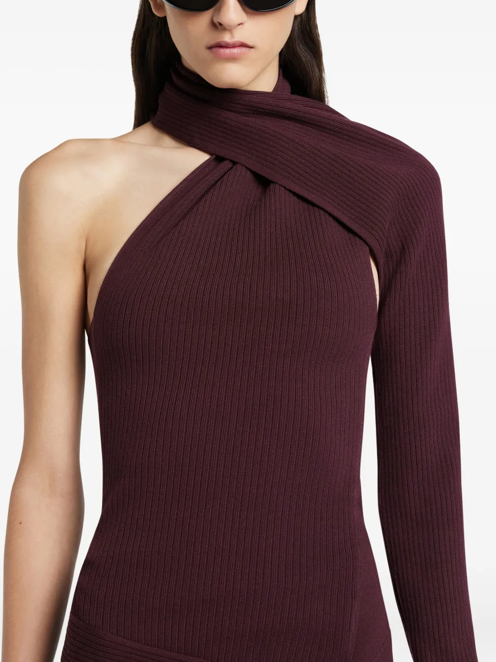Courrèges Asymmetrische mini-jurk Rood