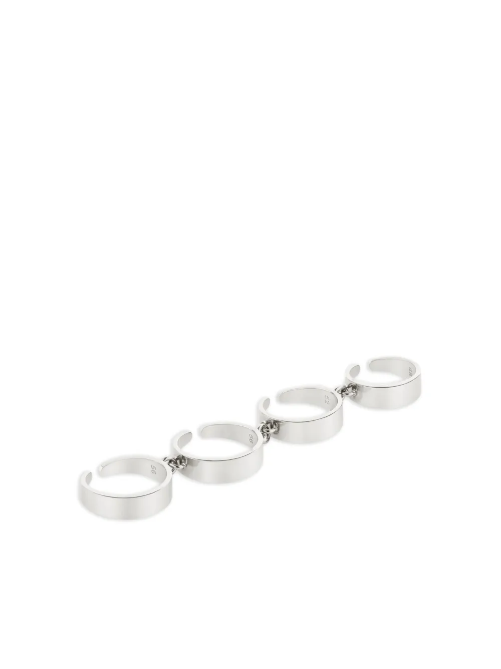 Courrèges Four-finger Articulated Ring In Silver