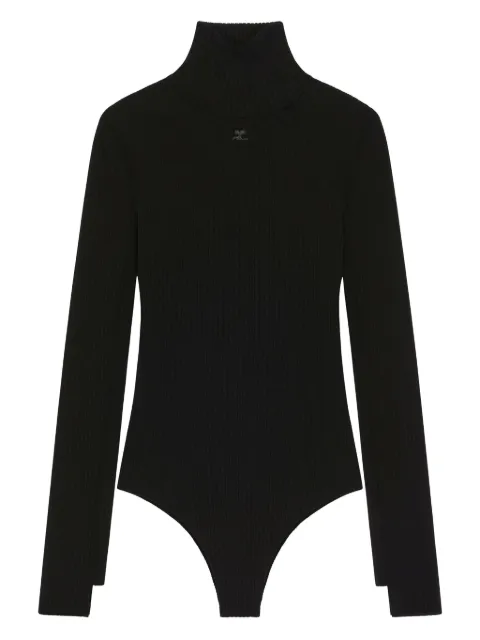 Courrèges ribbed mock-neck bodysuit