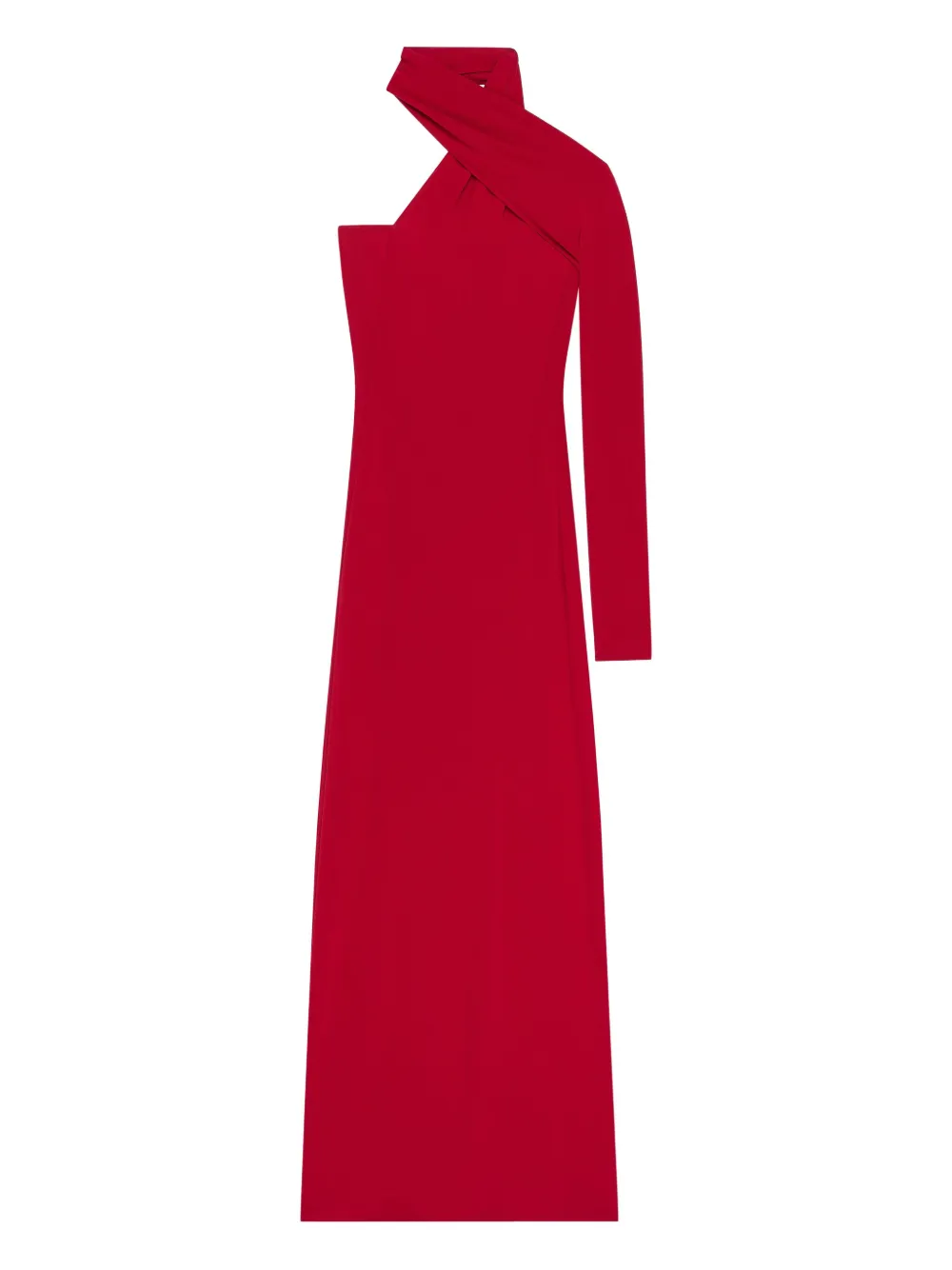 Courrèges twisted one-shoulder midi dress | Red | Image 1
