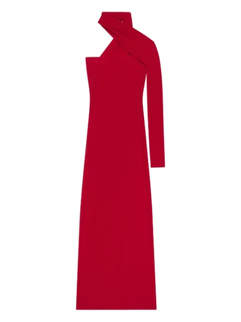 Courrèges vestido midi con hombro descubierto