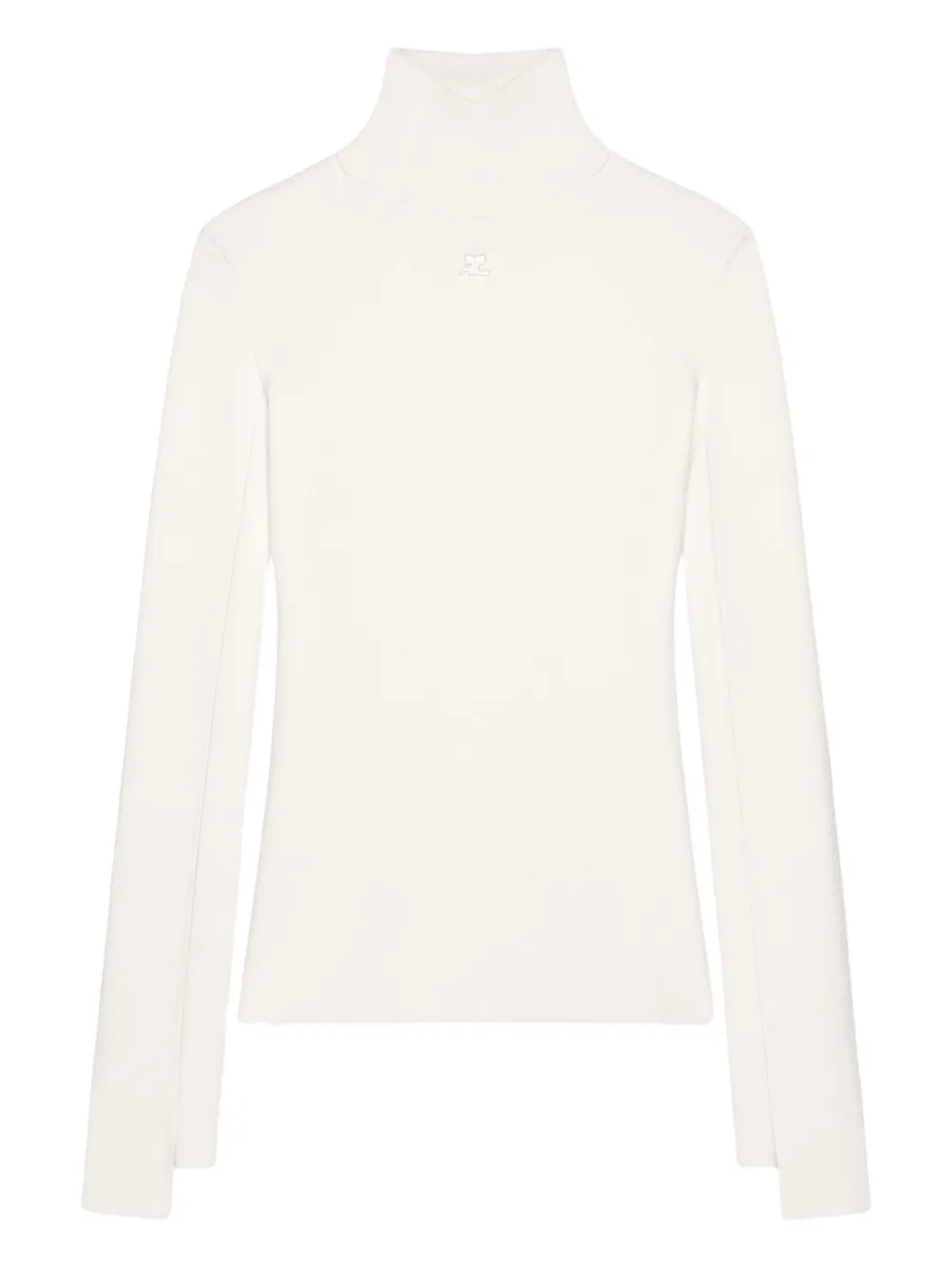Courrèges モックネック セーター - ホワイト Courrèges モックネック セーター - ホワイト