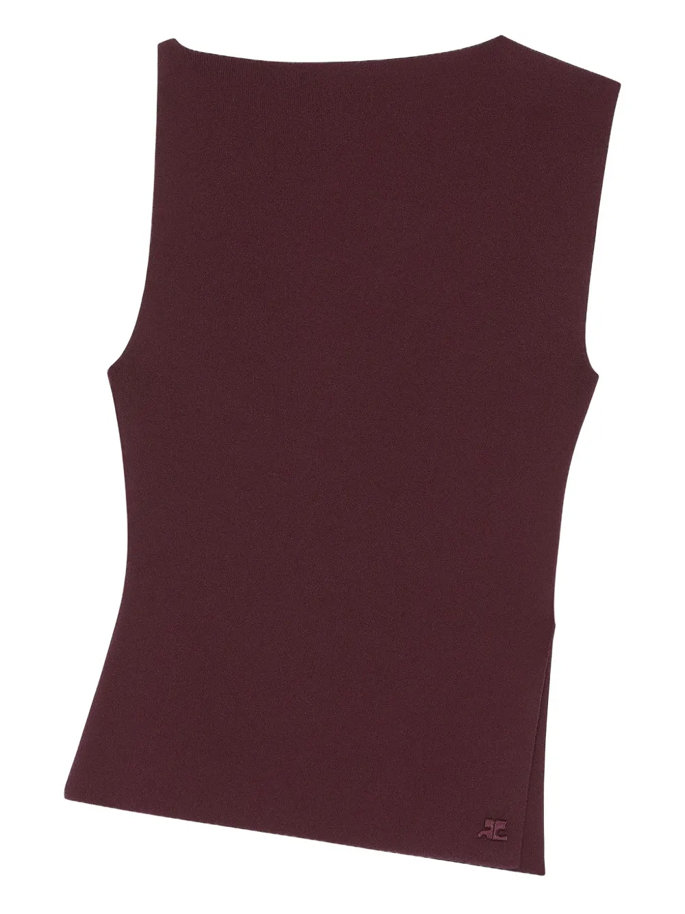 Courrèges Oblique Interlock Top In Red