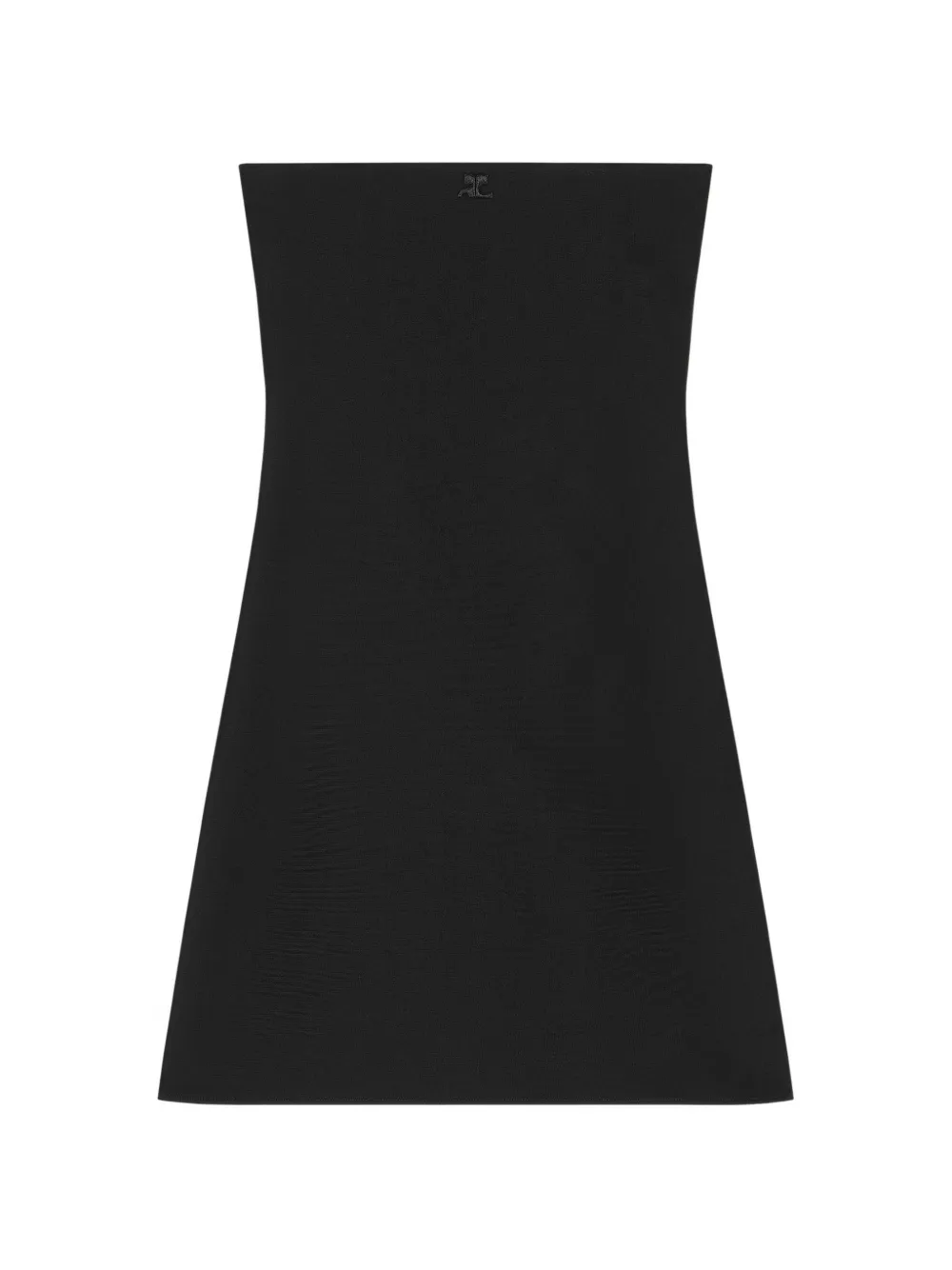 Courrèges Schulterfreies Midikleid mit Stickerei - Schwarz