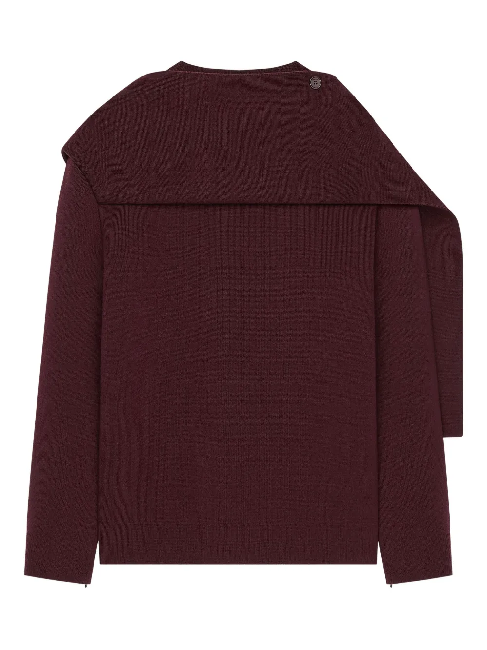 Courrèges Scarf Merino-wool Sweater In Red