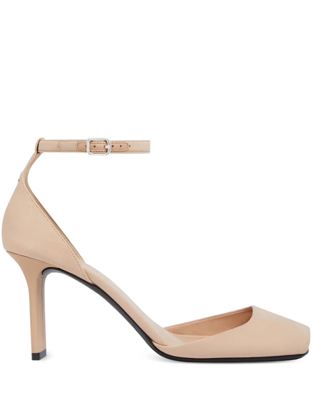 Courrèges Peep-toe Ankle-strap Pumps In Neutral