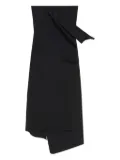 Courrèges draped asymmetrical midi dress - Black