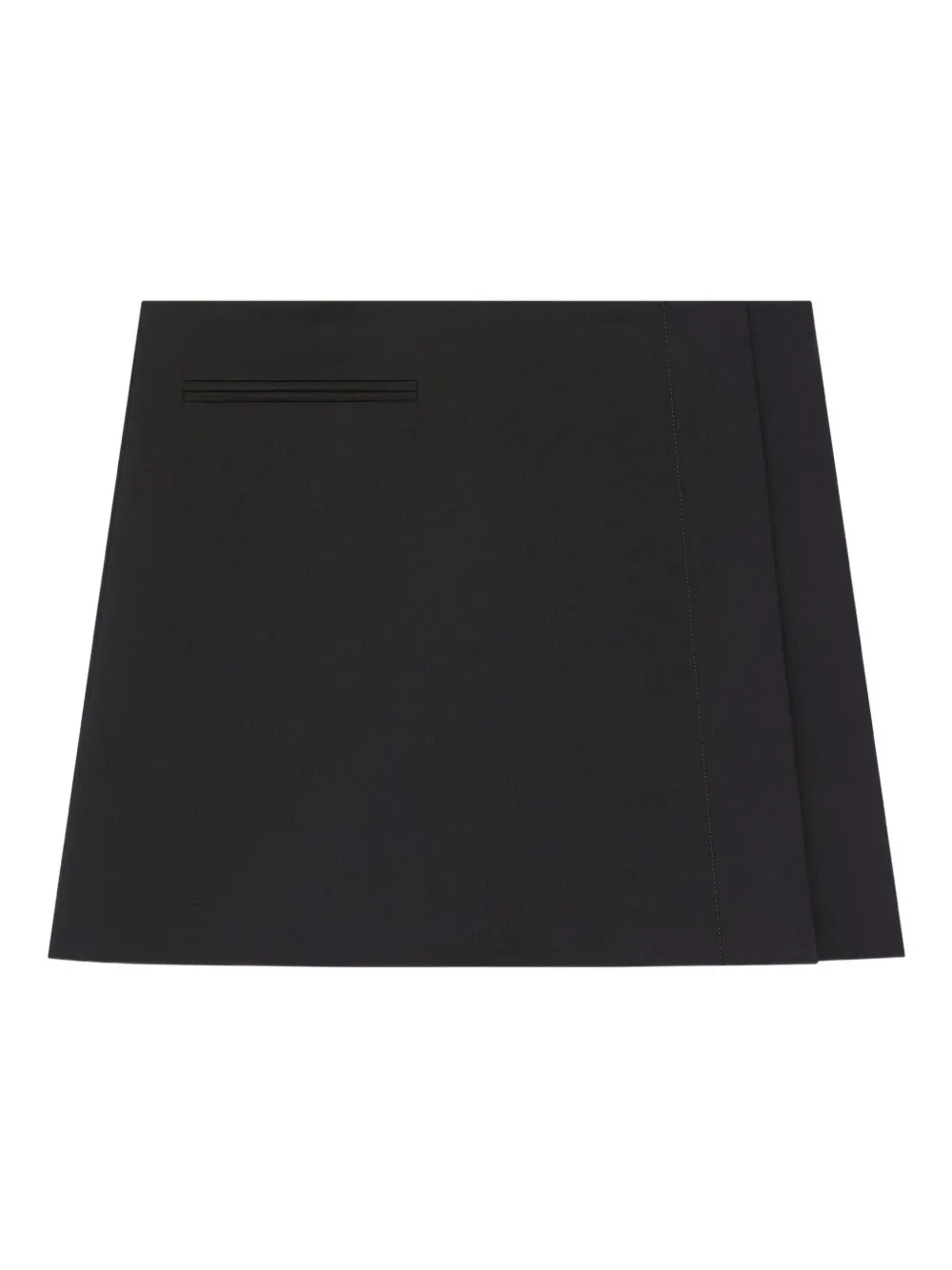 Courrèges One Minute Twill Mini-skirt In Black