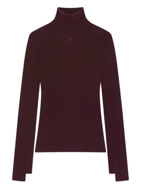 Courrèges mock-neck long-sleeve sweater
