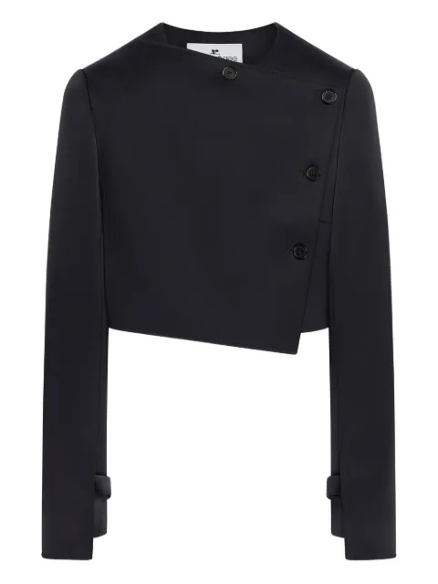 Courrèges oblique satin tailored jacket