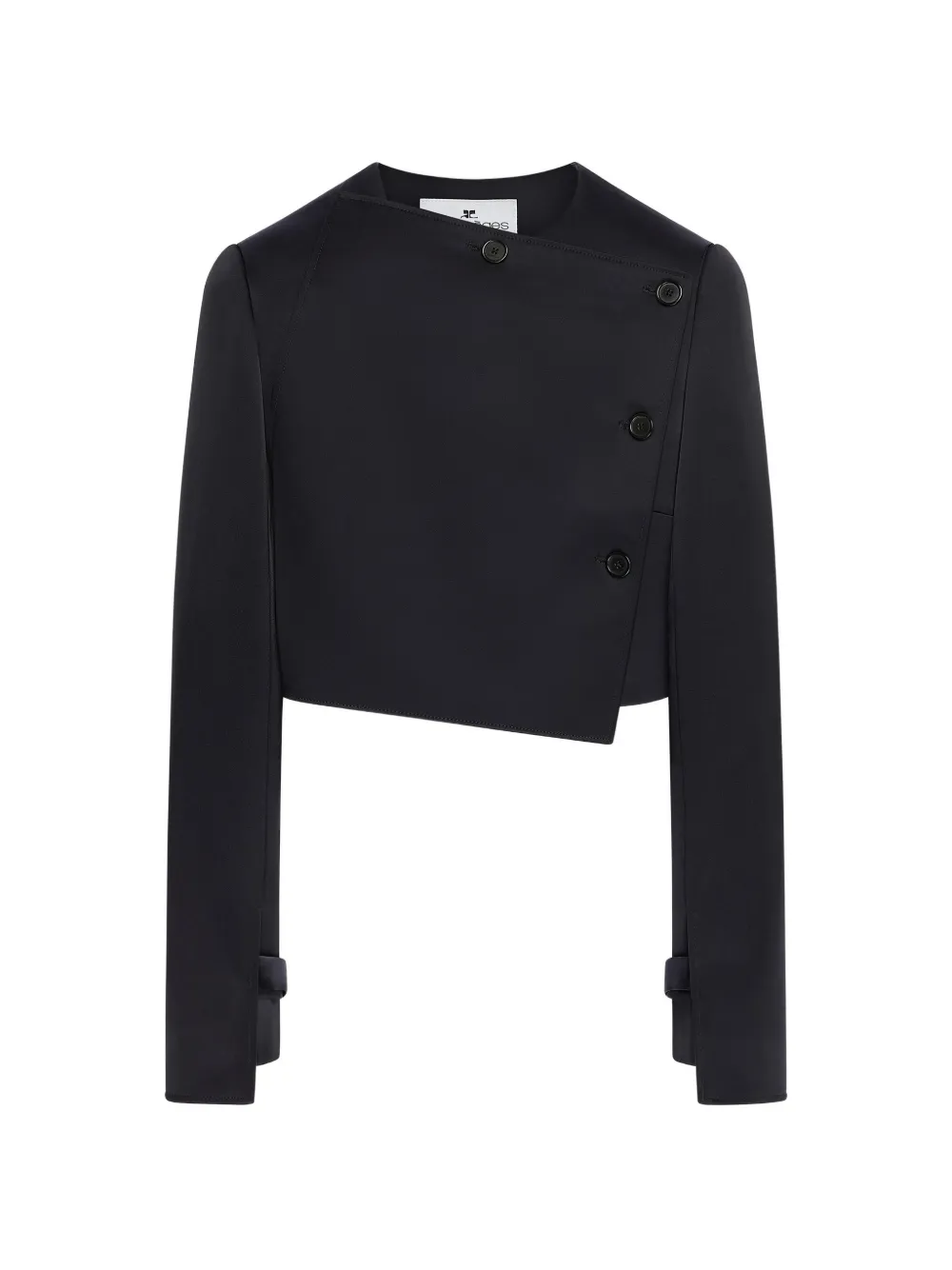 Courrèges Oblique satijnen colbert Zwart