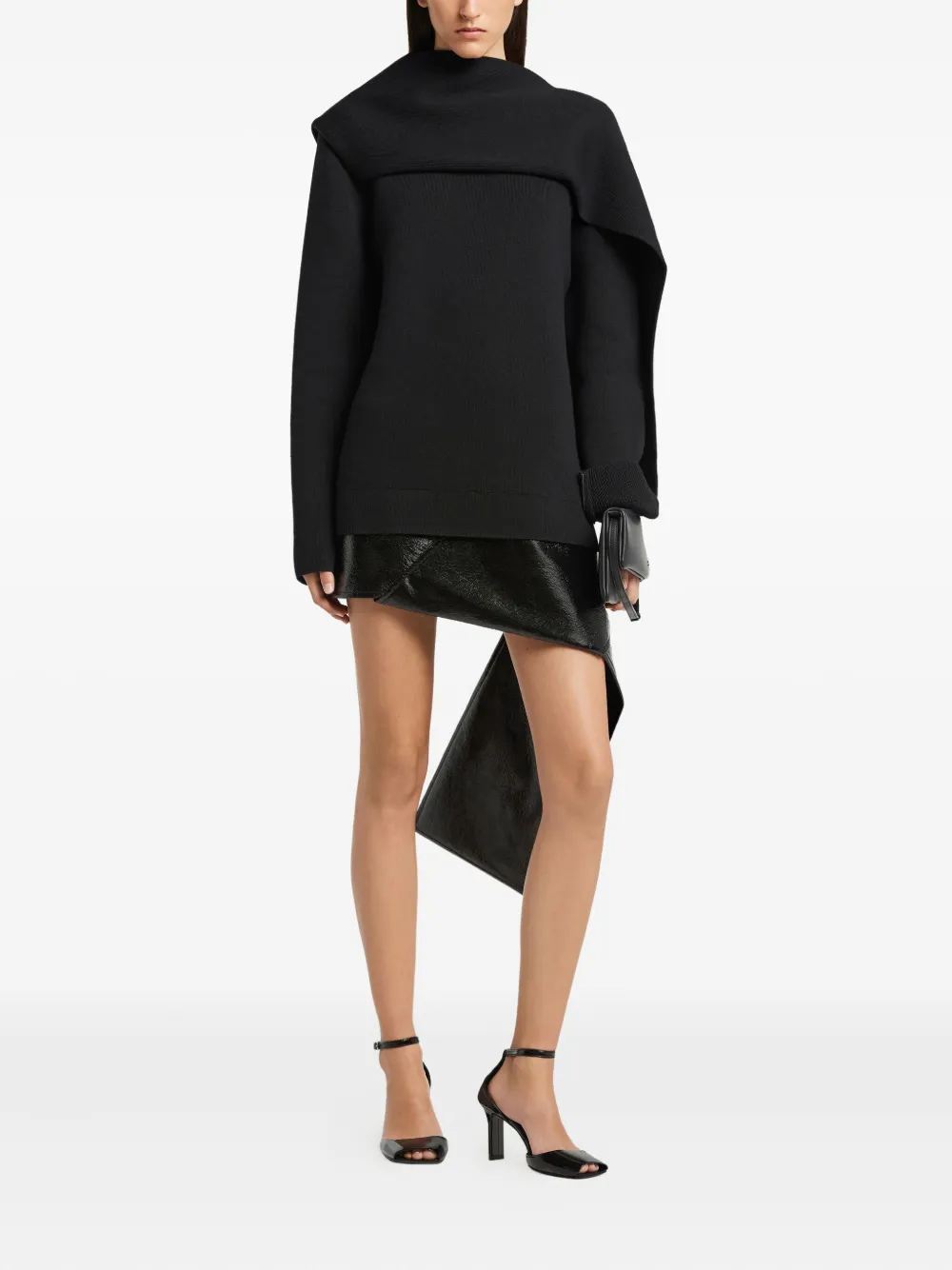 Courrèges ankle-strap peep-toe pumps Black