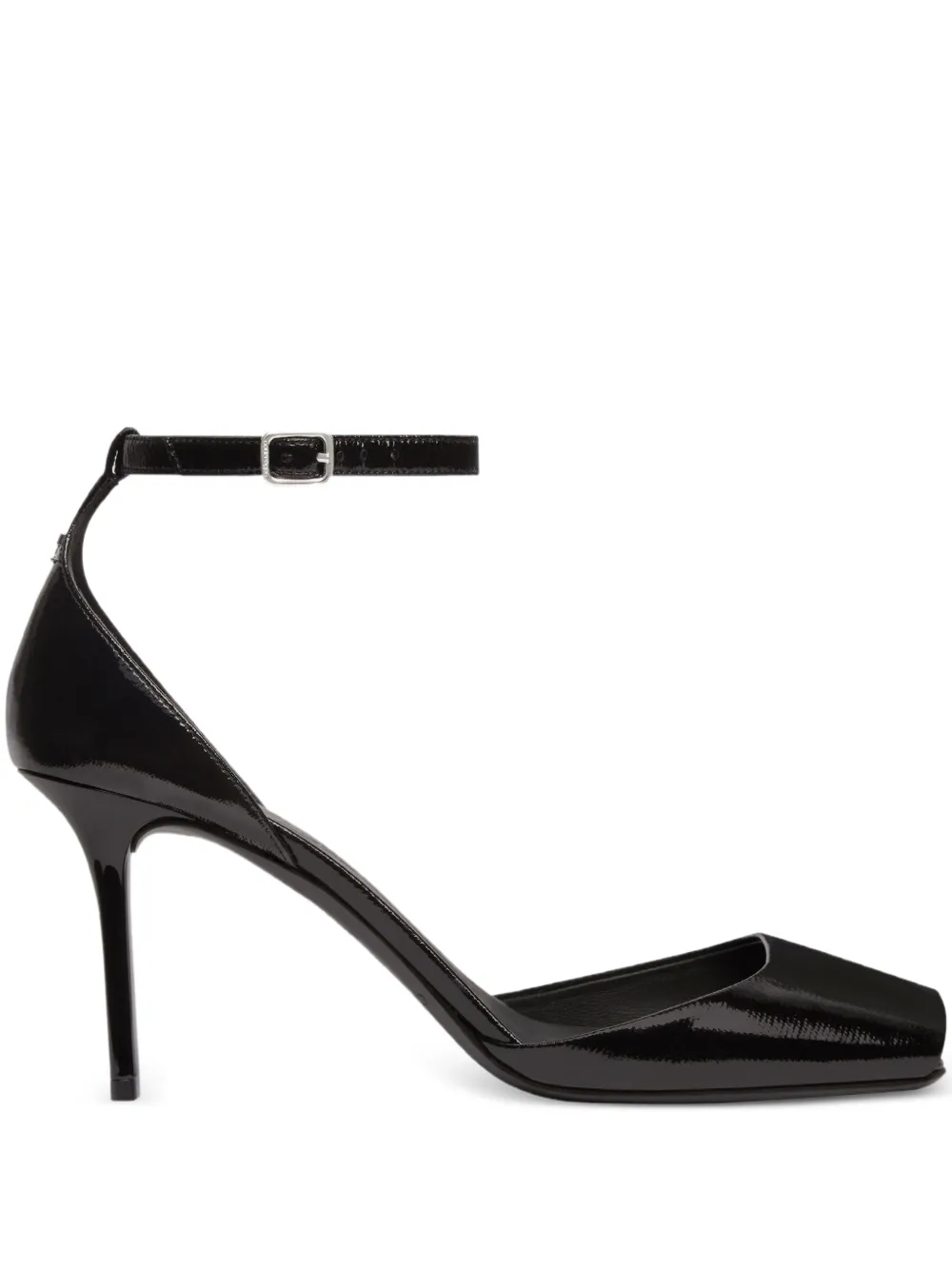 Courrèges ankle-strap peep-toe pumps Black