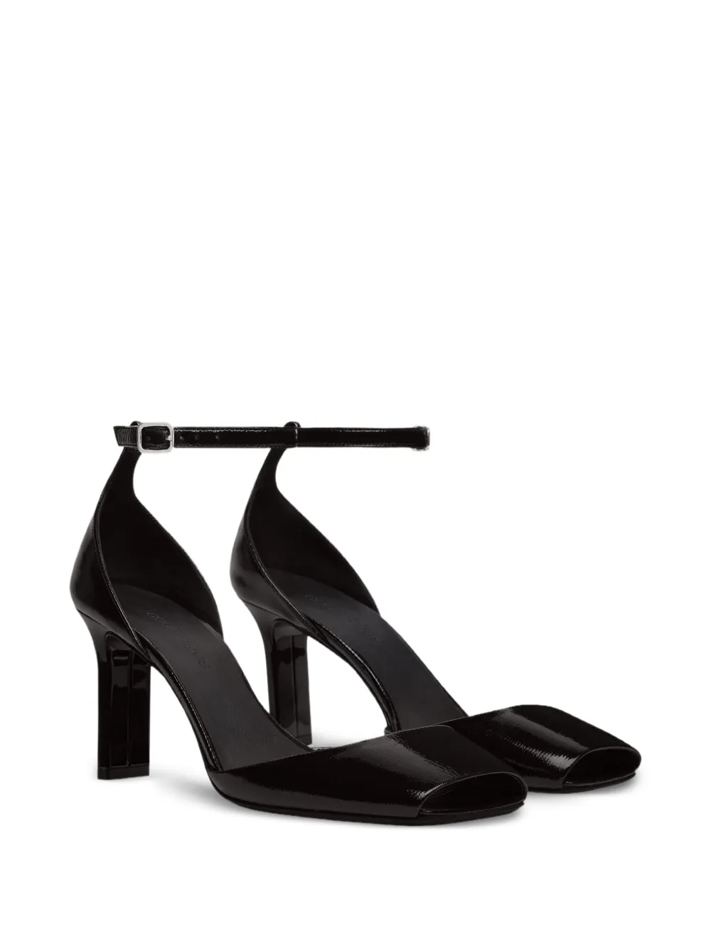 Courrèges ankle-strap peep-toe pumps Black