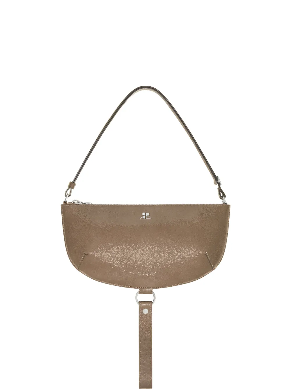 Courrèges Holy Eclipse leather shoulder bag | Brown | Image 1