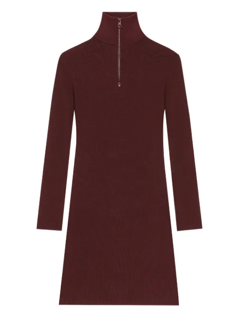 Courrèges mock-neck zip-front mini dress