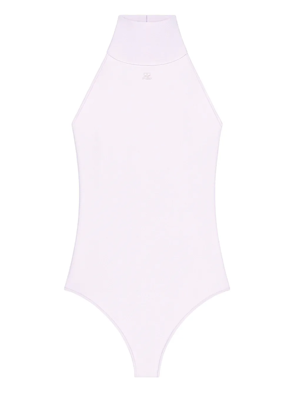 Courrèges Halterneck Embroidered Bodysuit In Pink