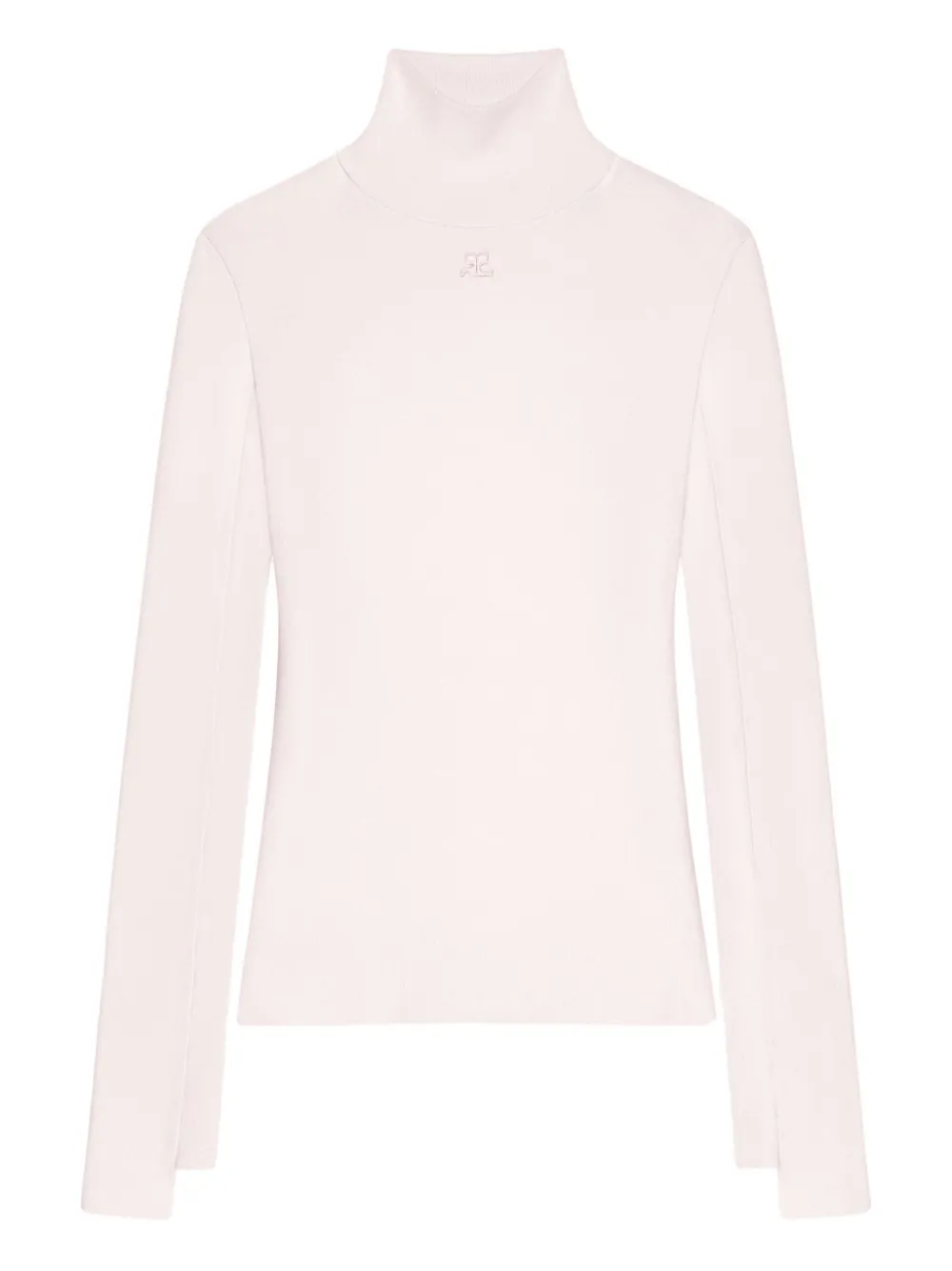 Courrèges Mock-neck Interlock Sweater In Purple