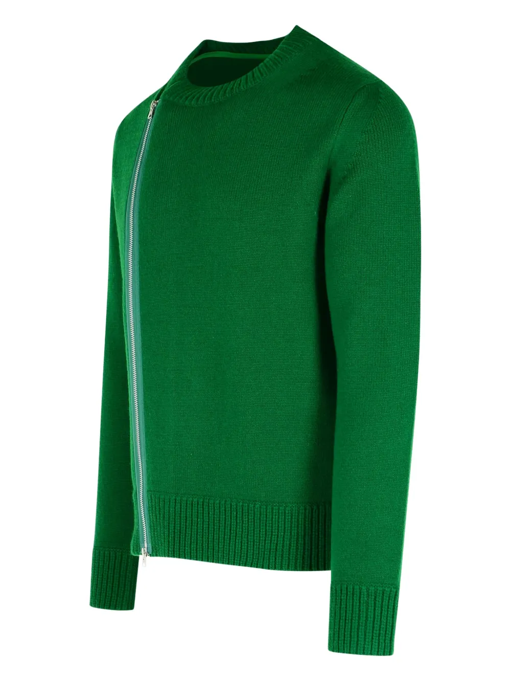 sacai Wollen sweater met ritsdetail Groen