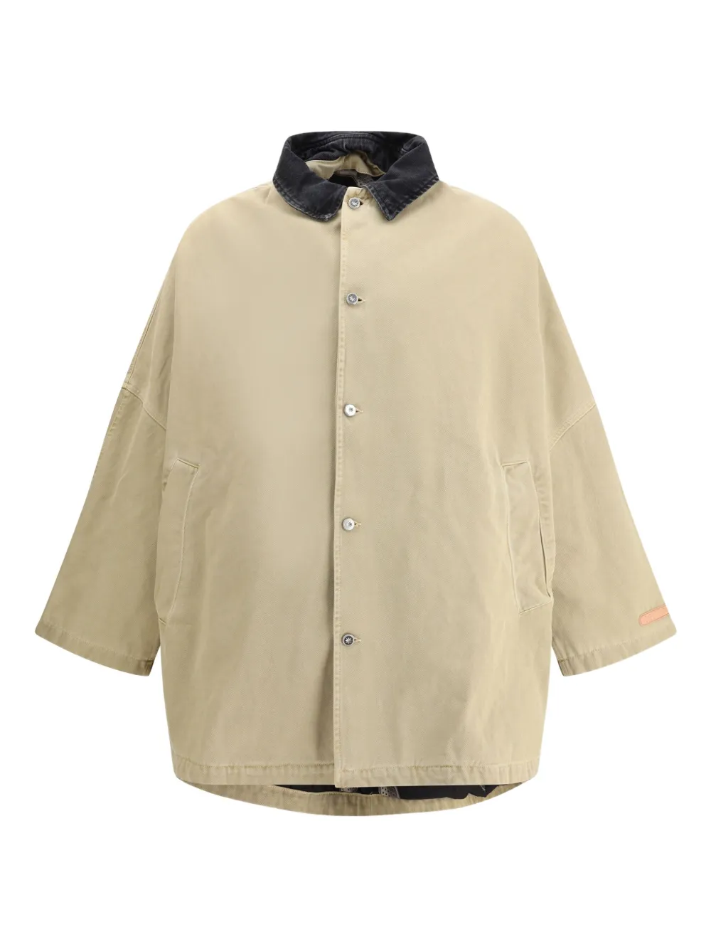 PDF corduroy-collar jacket | Neutrals | Image 1