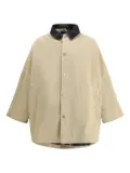 PDF corduroy-collar jacket - Neutrals