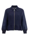 Undercover peplum bomber jacket - Blue