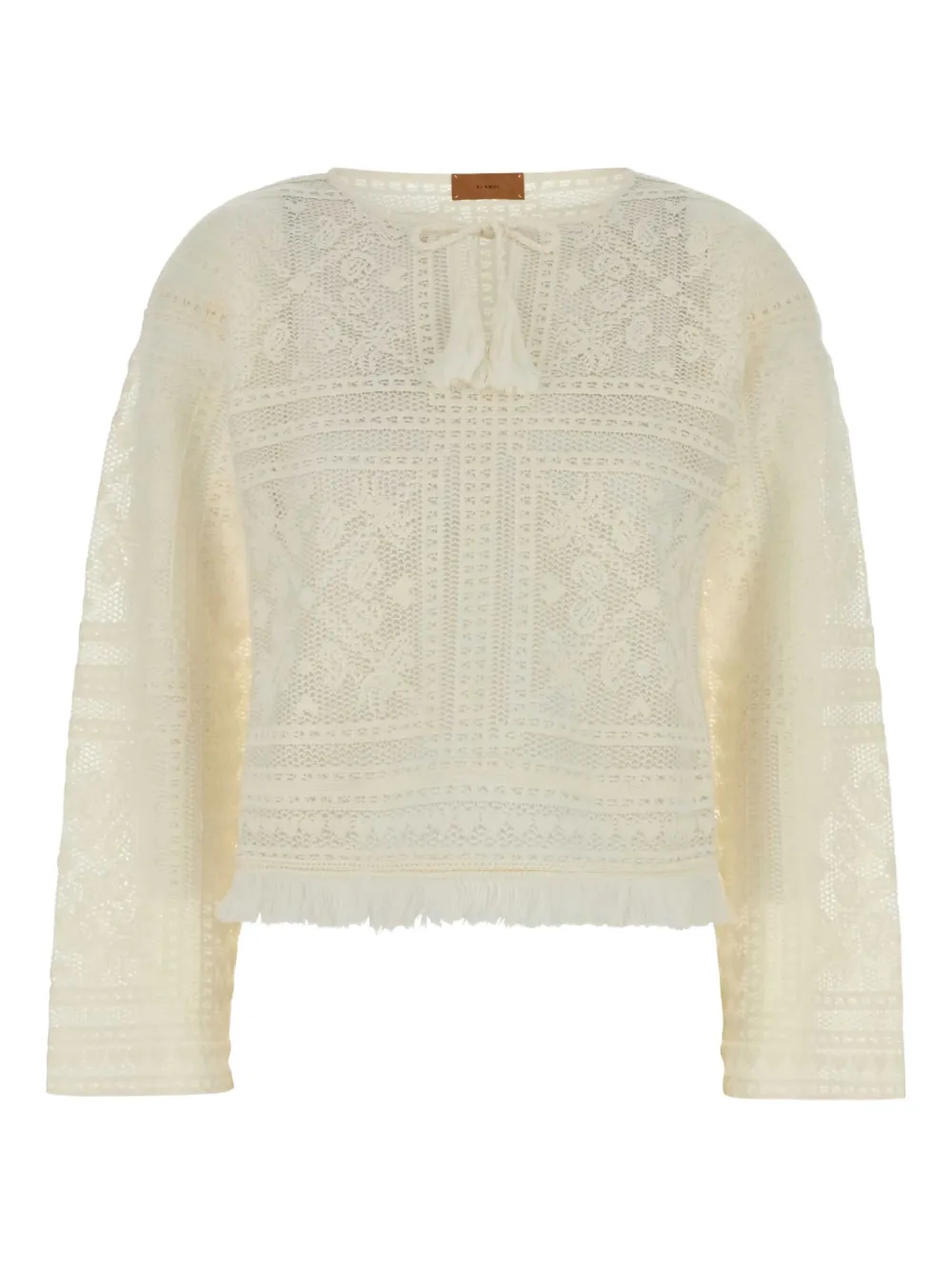 Alanui crochet fringed sweater | White | Image 1