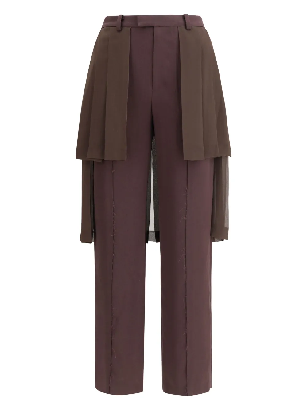 Undercover pleated-panel trousers | Brown | Image 1