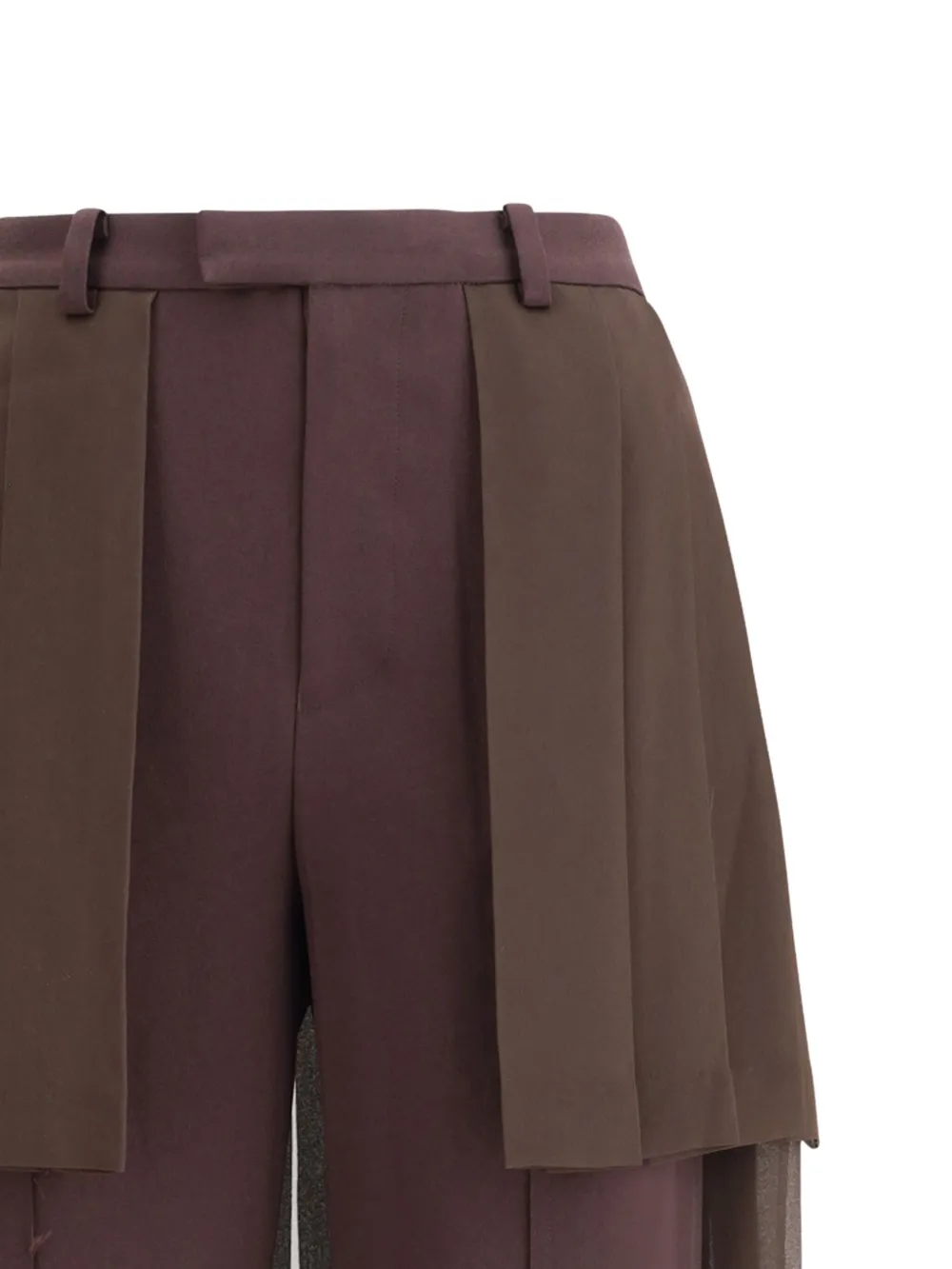 Undercover Broek met geplooid vlak Bruin