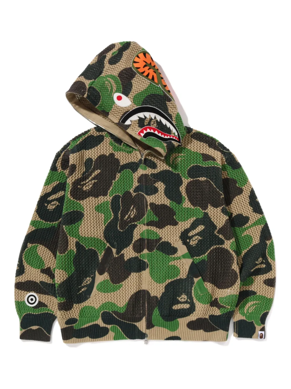 A BATHING APE Hoodie met camouflageprint Groen