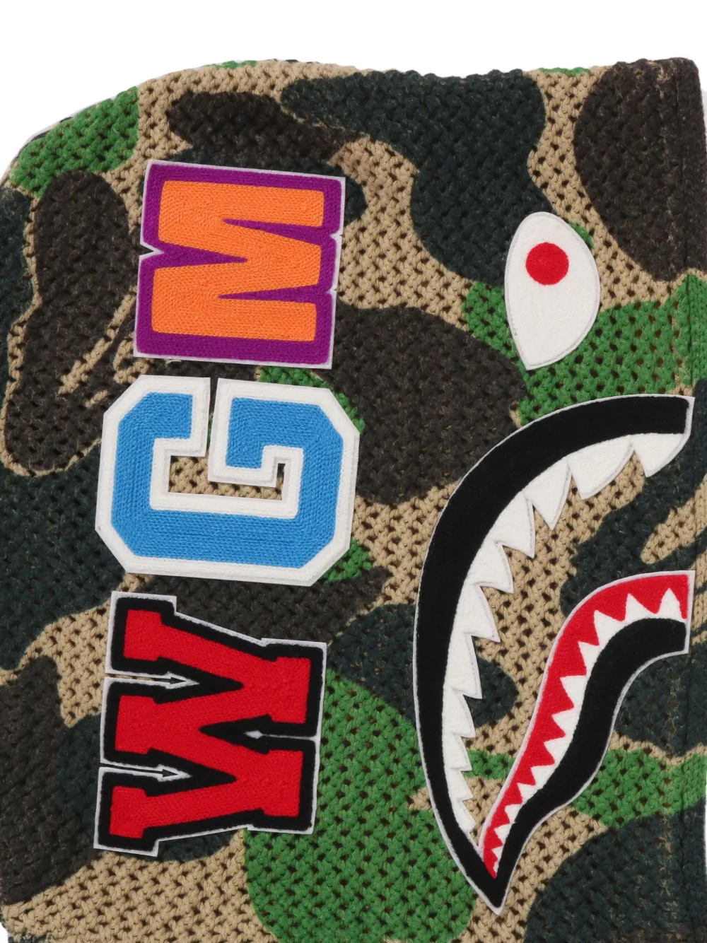 A BATHING APE Hoodie met camouflageprint Groen