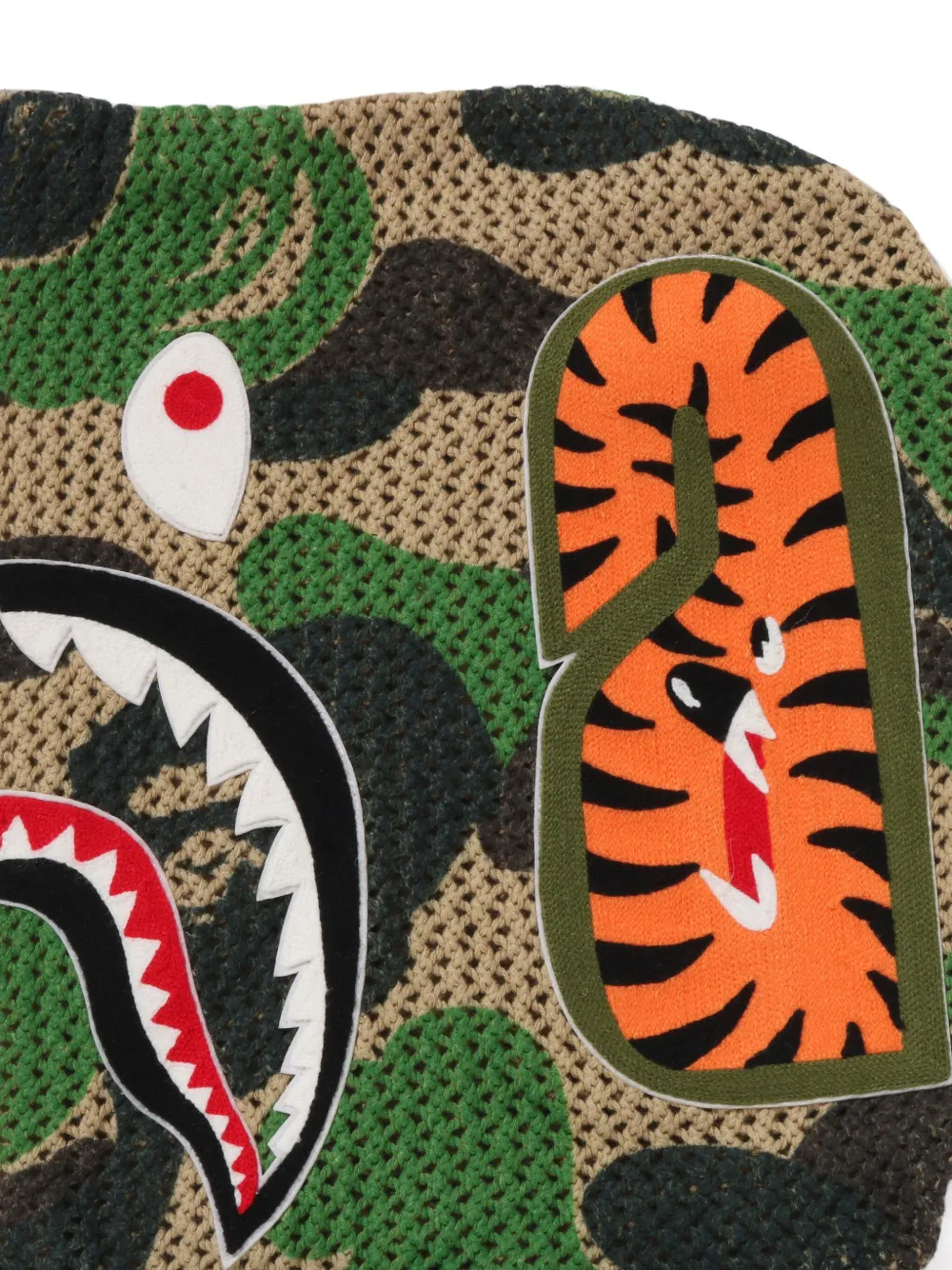 A BATHING APE Hoodie met camouflageprint Groen