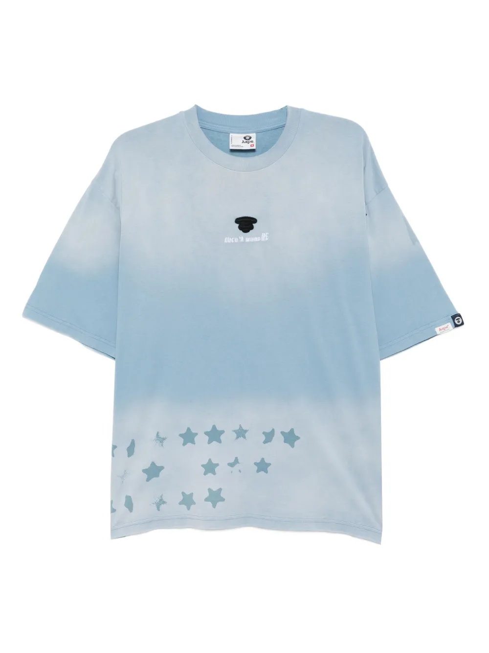 AAPE BY *A BATHING APE® star-print tie-dye t-shirt | Blue | Image 1