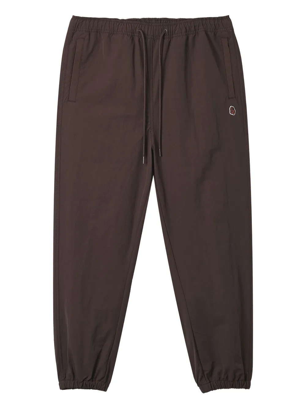 FINGERCROXX logo-patch elasticated trousers | Brown | Image 1