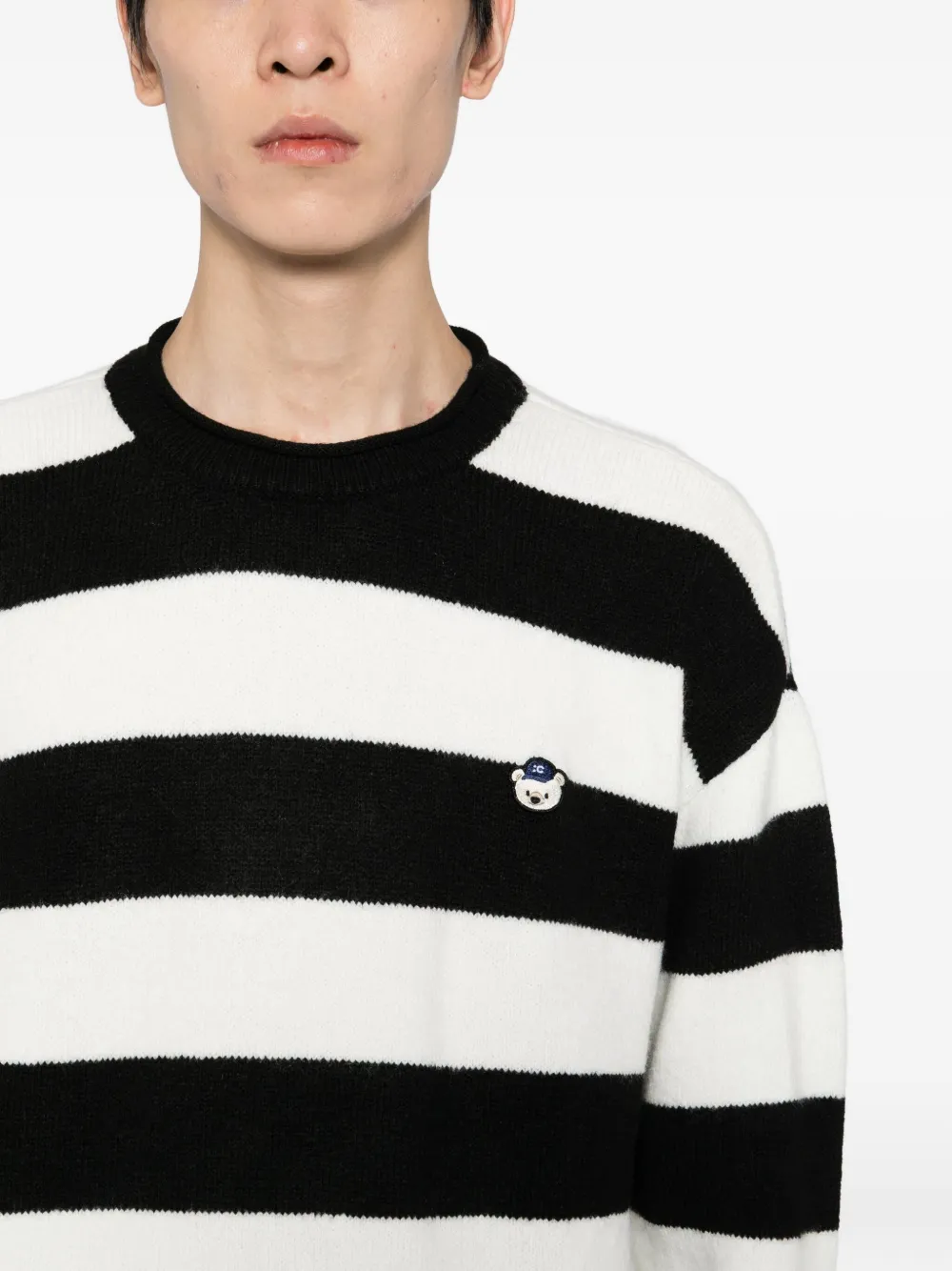 Chocoolate Striped Jumper In Black