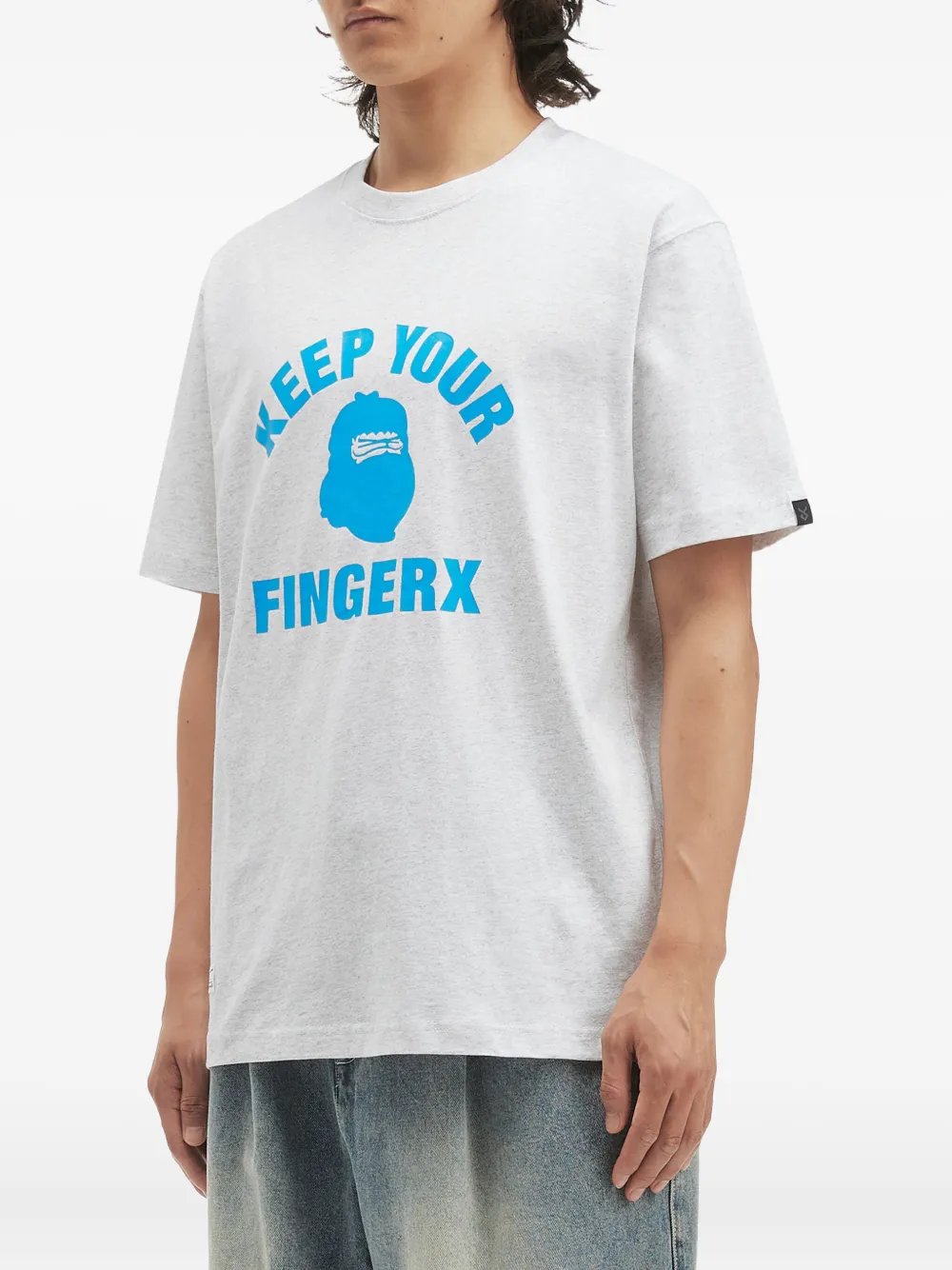 Fingercroxx Graphic-print T-shirt In Gray