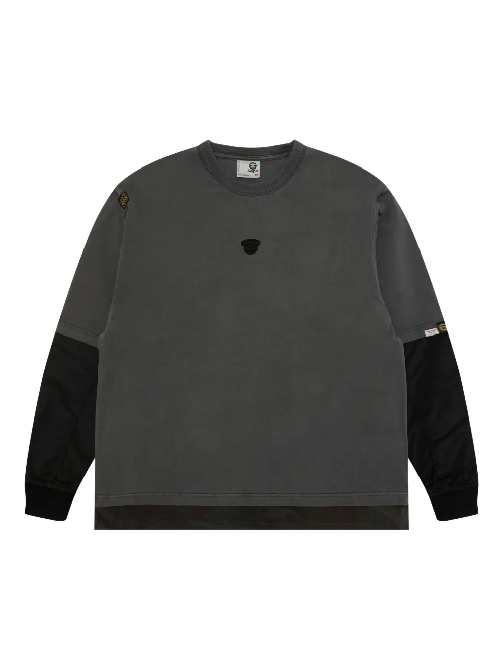 AAPE BY *A BATHING APE T-shirt met contrasterend vlak Zwart