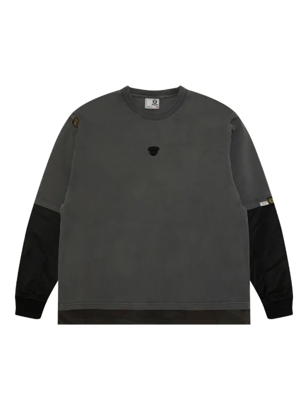 AAPE BY *A BATHING APE® コントラストパネル ロングTシャツ 