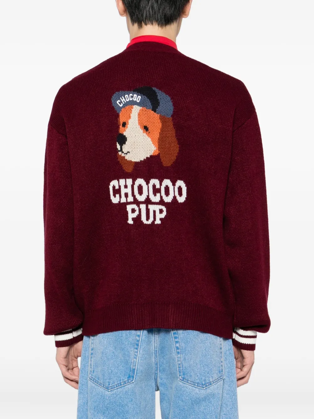 CHOCOOLATE Intarsia vest Rood