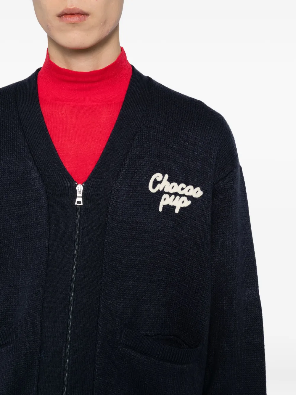 Chocoolate Intarsia-knit Cardigan In Blue