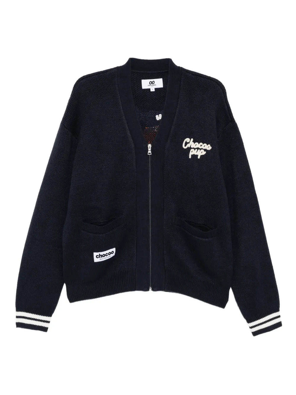 Chocoolate Intarsia-knit Cardigan In Blue