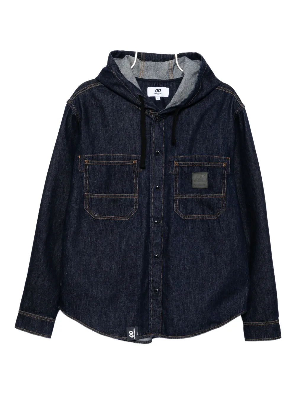 Chocoolate Hooded Denim Shirt In Blue