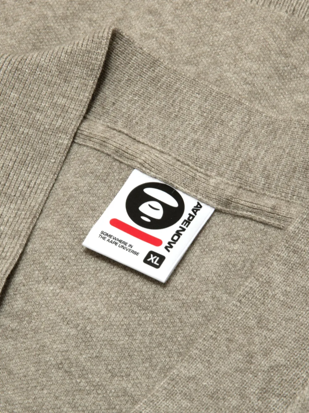 AAPE BY *A BATHING APE Head vest met opgestikte zak Beige