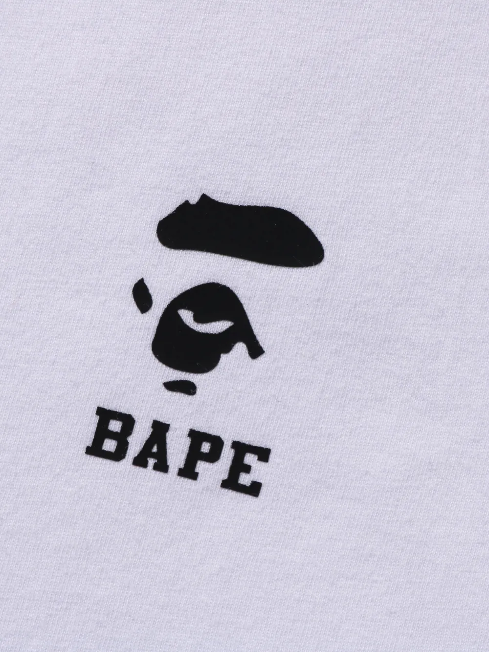 A BATHING APE Face T-shirt met logo Wit