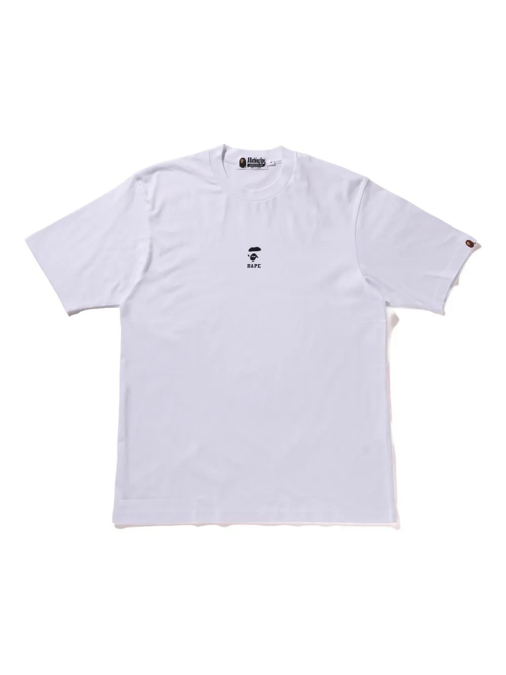 A BATHING APE Face T-shirt met logo Wit